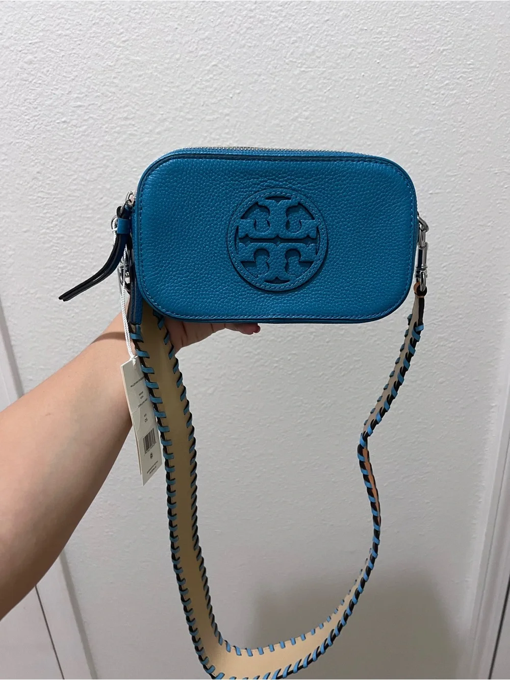 Tory Burch Blue Leather Crossbody Bag